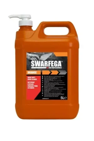 Savon pour nettoyage des mains SWARFEGA 5L avec bec poussoir parfum orange Jusqu'à Épuisement Des Stocks
