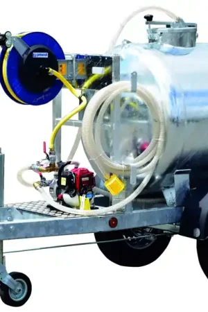 Citerne à eau roulante 1000L 90km/h 1 essieu flèche fixe Espaces verts PTC 1,5T Offre Exclusive