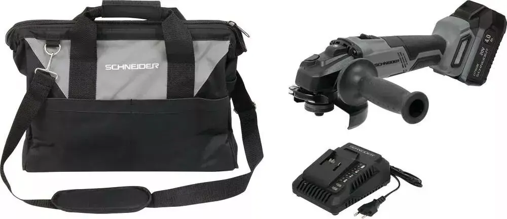 Haute Qualité Meuleuse d‘angle brushless 20V 125mm, 1 batterie 4Ah + sac