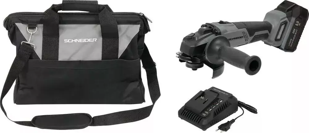 Meilleure Vente Meuleuse d‘angle brushless 20V 125mm, 1 batterie 5Ah + sac