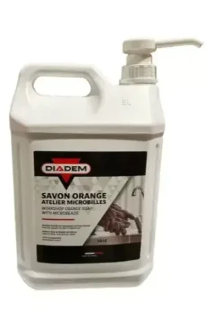 Expédié Aujourd'hui Savon orange microbilles avec pompe Diadem 5l