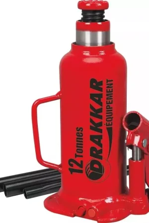 Cric bouteille hydraulique base soudée Bon Marché
