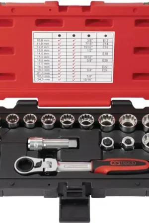 Acheter Direct Douille traversante tripleplus® coffret de 17 pieces Ks Tools