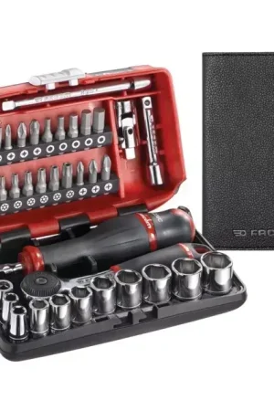 Acheter En Ligne Douilles et accessoires 1/4‘‘ en coffret nano de 38 pièces avec portefeuille Facom