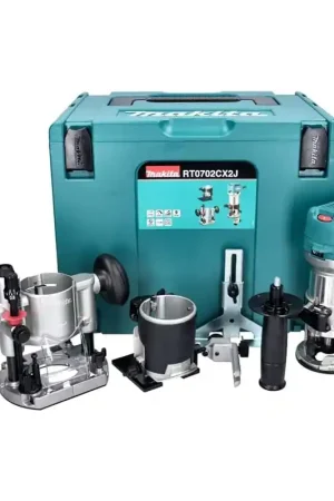 Affaire À Saisir Affleureuse - Defonceuse Makita RT0702CX2J - Ø6 et 8mm - 710W