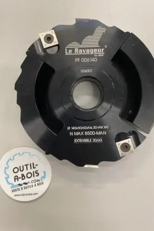 Offre Du Jour Porte-outils à Feuillurer LE RAVAGEUR - Extensible de 30 à 60 mm - Diamètre 140 mm - Alésage 30 mm