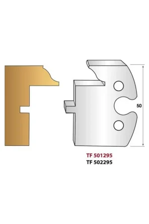 Super Prix Jeu de 2 fers de toupie hauteur 50mm n°295 - PROFILAGE INTERIEUR DORMANT DOUCINE