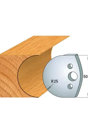 Jeu de 2 fers de toupie hauteur 50mm n°543 - RAYON 25 MM Expédition Rapide