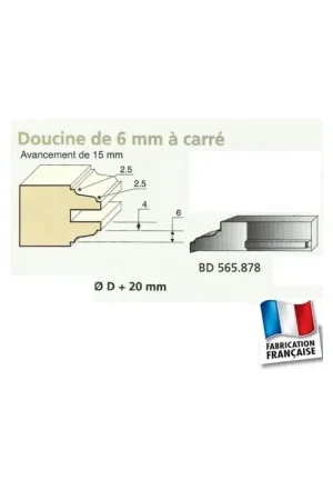 Acheter En Ligne Jeu de 2 Couteaux Doucine carré - Travail par dessous - Le ravageur BD565878