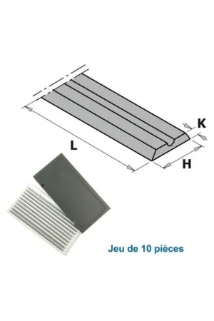 Boite de 10 fers carbure 82x5,5x1,1mm pour Rabot Electroportatif Must-Have