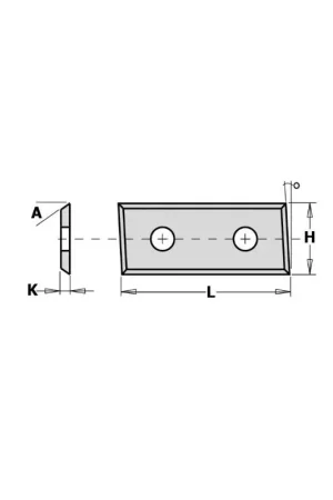 Plaquettes carbure 48,3 x 12 x 1,5 - 4 coupes (à l‘unité) Produit De Marque