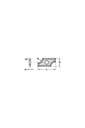 Plaquette carbure CMT Rayon 8 mm - 24 x 12 x 1.5 (à l‘unité) Prix Promo