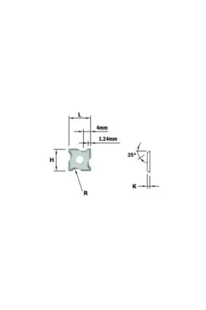 Quantité Limitée Plaquette carbure CMT Rayon 1 mm - 12 x 12 x 1.5 (à l‘unité)