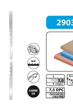 Acheter En Ligne Lames à chantourner avec ergots - 127mm - denture perroquet