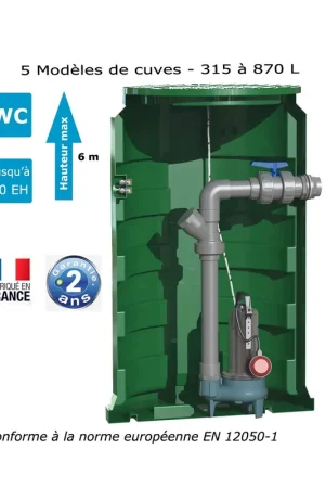 Satisfait Ou Remboursé Station de relevage eaux chargées - Calpeda Calidom 0.55 Kw