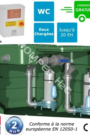 Satisfait Ou Remboursé Station de relevage 2 pompes broyeuses Calpeda CAL500 2GQGM