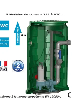 Station de relevage eaux chargées - Calpeda Calidom-PA 0.55 Kw Pas Cher