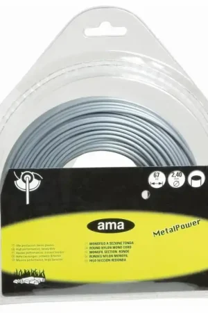 Vente Flash Fil de débroussailleuse - Fil nylon de coupe - Monofil section ronde ø 3.3mm x 37 mètres "MetalPower"