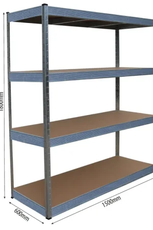 Bon Plan Étagère métallique 2000kg 4 tablettes bois STILKER