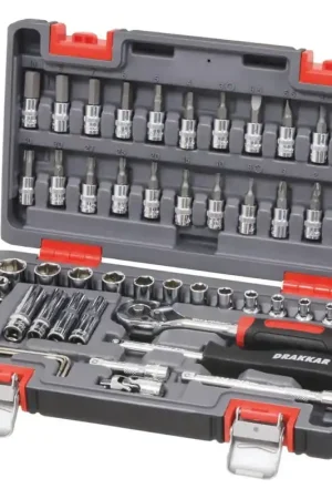 Achat Immédiat Coffret de douilles 1/4” 56 pièces chrome vanadium DRAKKAR
