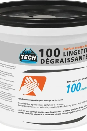 100 lingettes mains nettoyantes imprégnées multi-usages Réduction