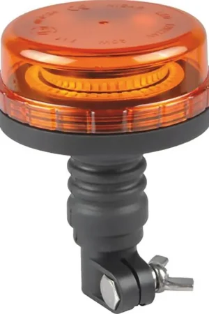 Gyrophare 45 LED extra plat sur tige 20W double flash,12/24V Remise