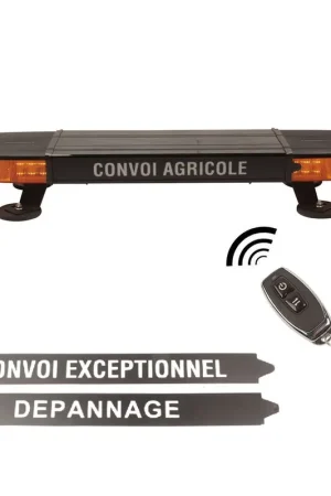 Rampe gyrophare LED convoi agricole sans fil Expédié Aujourd'hui