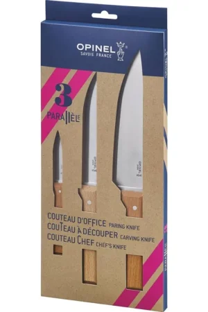 Prix Promo Coffret trio 3 couteaux de cuisine OPINEL