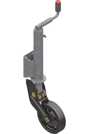 Roue jockey SEMI-AUTOMATIQUE 800kg jante acier tube Ă 73mm Meilleur Choix