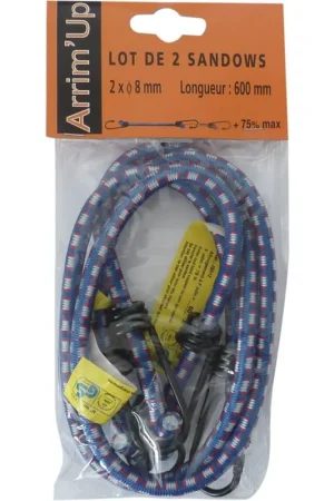 Lot de 2 sandows avec crochets Ø8mm longueur 60 cm Populaire
