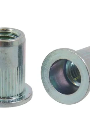 Bon Plan Insert/rivet ouvert M8 acier à tête plate - en lot de 50 pcs