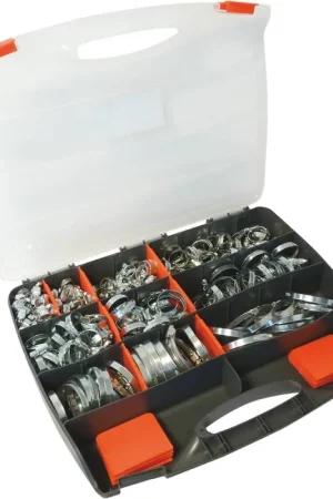 Coffret de 285 colliers à bande pleine de 8-12 à 60-80mm Super Prix