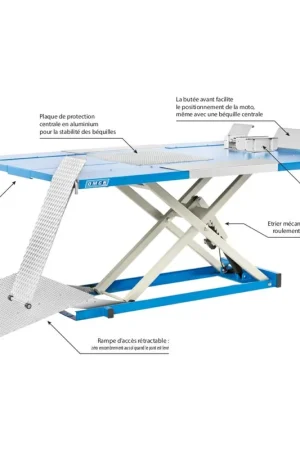 Table élévatrice fixe 600kg pour motos-quads-voiturettes Offre Du Jour