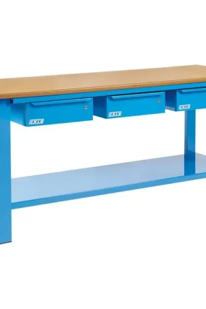 Établi d´atelier 400kg plateau bois 3 tiroirs Pas Cher