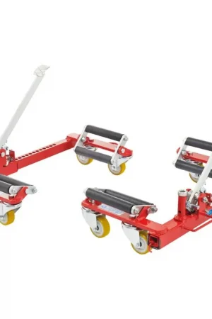 Remise Jeu de 2 chariots manutention 550 Kg réglage mécanique