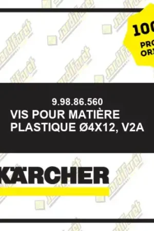 Vis pour matière plastique ø4x12, V2A Karcher 99886560 Offre Limitée